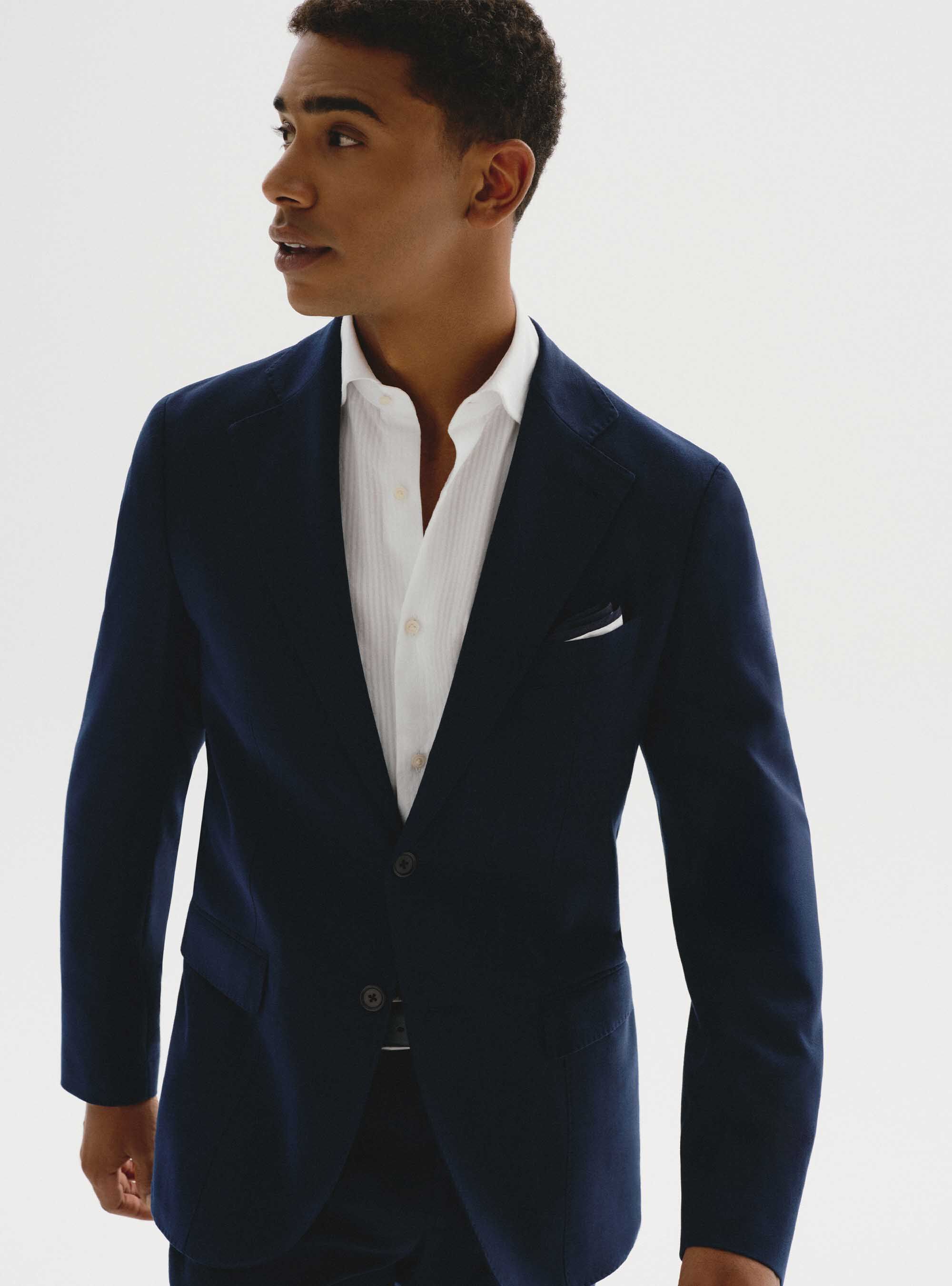 Blu casual chic in lana Vitale Barberis Canonico